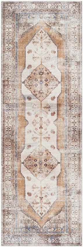 Kwadijk Traditional Camel Washable Area Rug