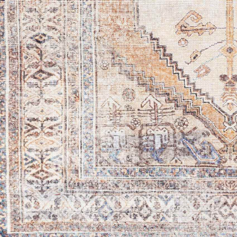 Kwadijk Traditional Camel Washable Area Rug