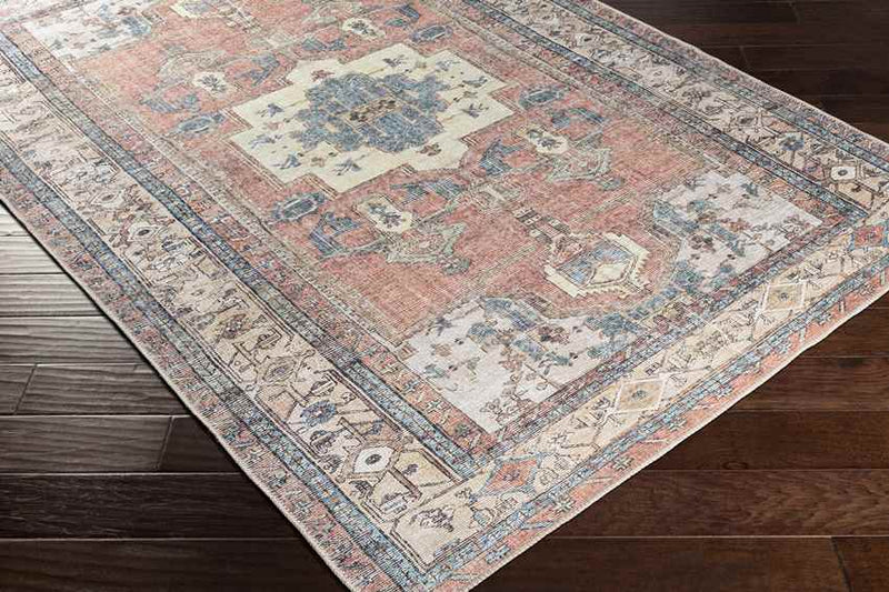 Leekerweg Traditional Charcoal Washable Area Rug