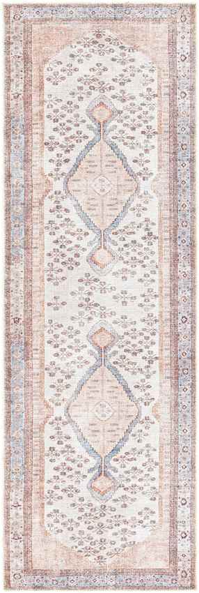 Midwoud Traditional Blush Washable Area Rug