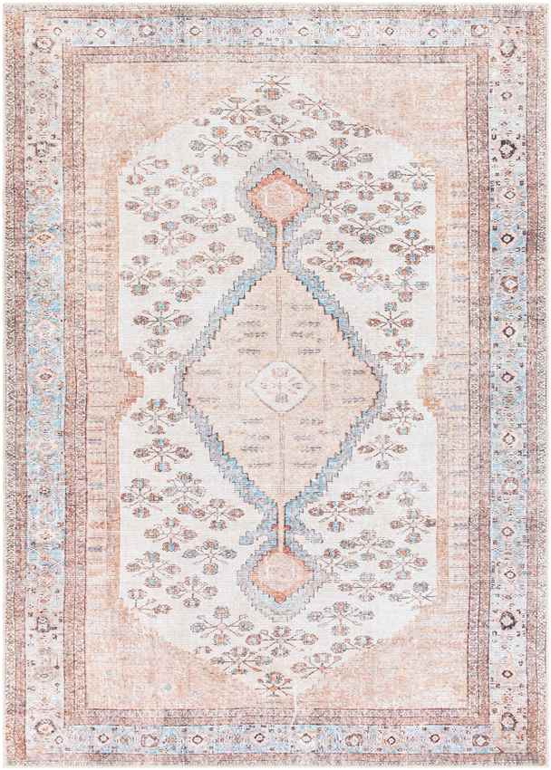 Midwoud Traditional Blush Washable Area Rug