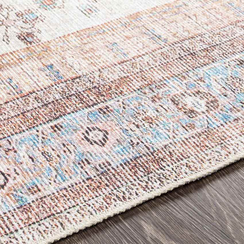 Midwoud Traditional Blush Washable Area Rug