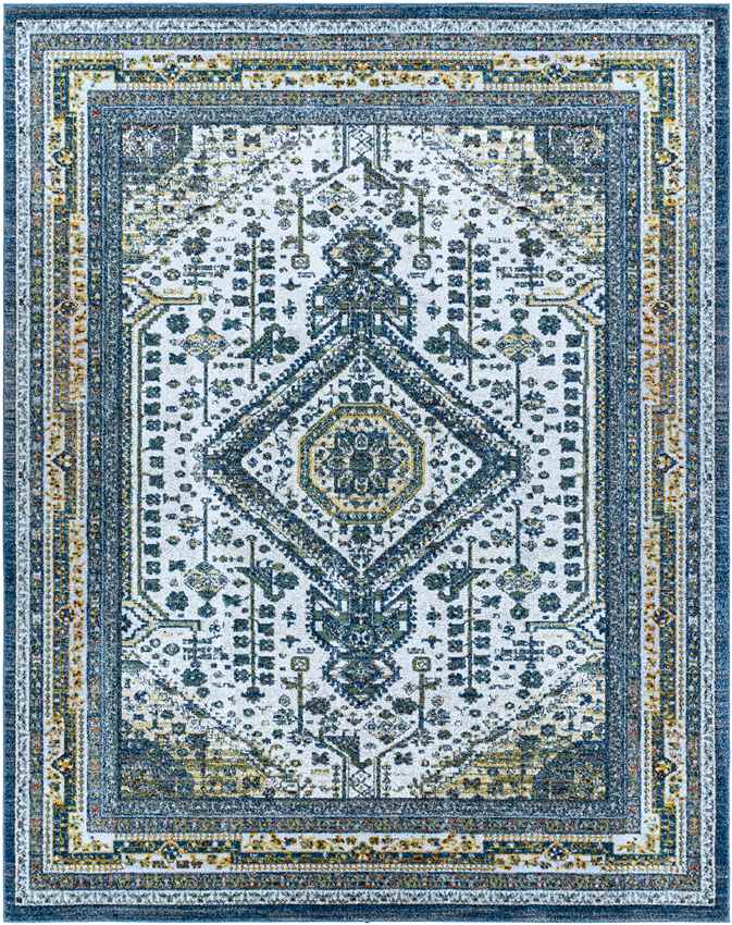 Obdam Traditional Sky Blue Area Rug