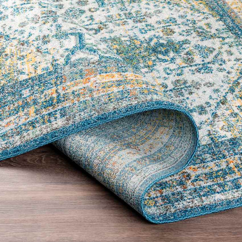 Obdam Traditional Sky Blue Area Rug