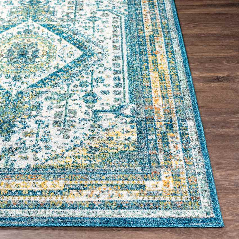 Obdam Traditional Sky Blue Area Rug