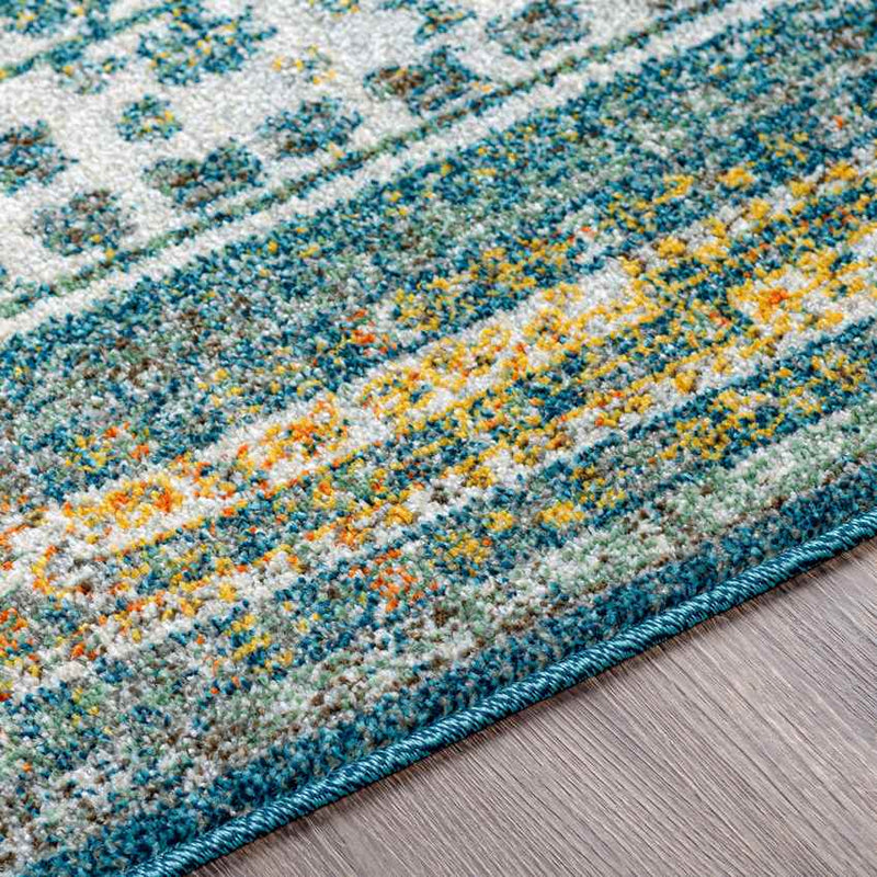 Obdam Traditional Sky Blue Area Rug