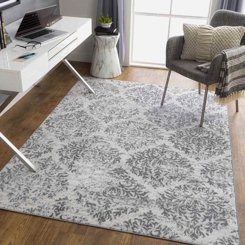 Belgeren Traditional Charcoal Area Rug