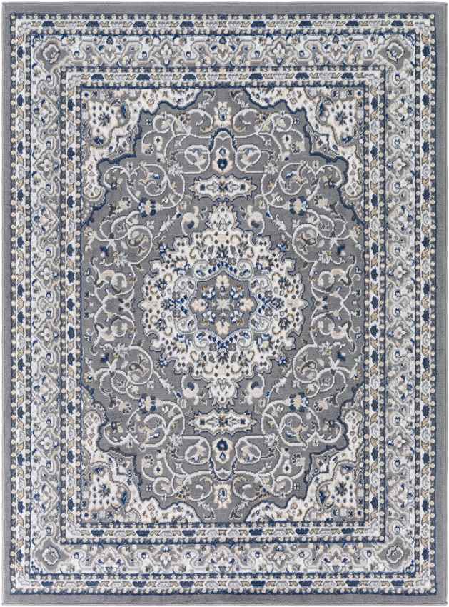 Belvert Traditional Medium Gray Area Rug