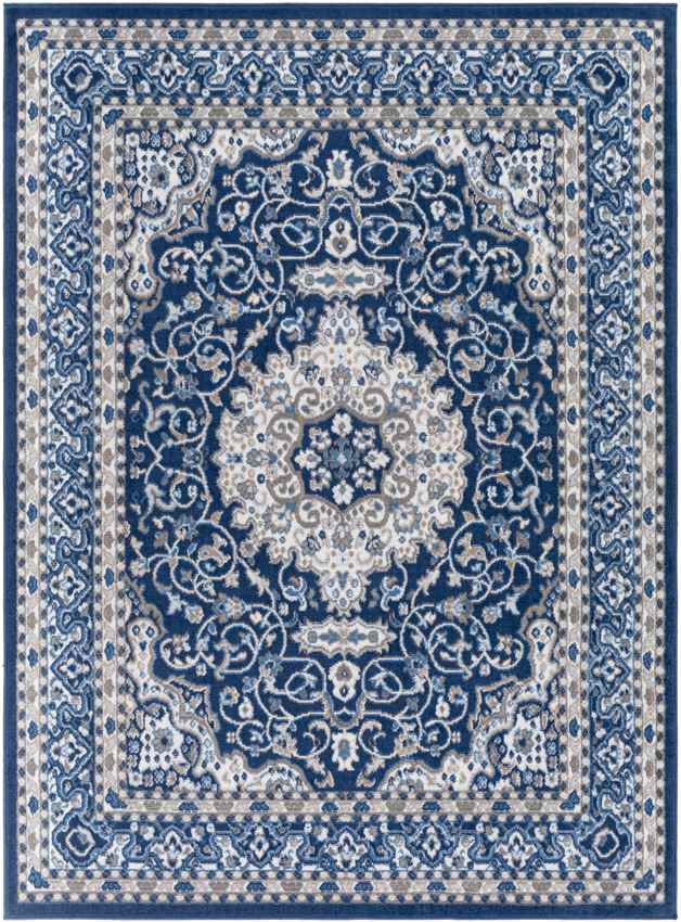 Belvert Traditional Navy Area Rug