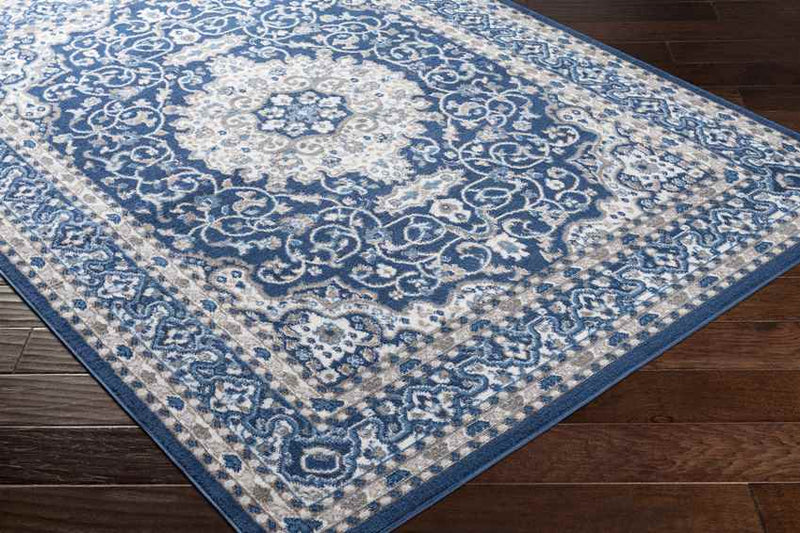 Belvert Traditional Navy Area Rug