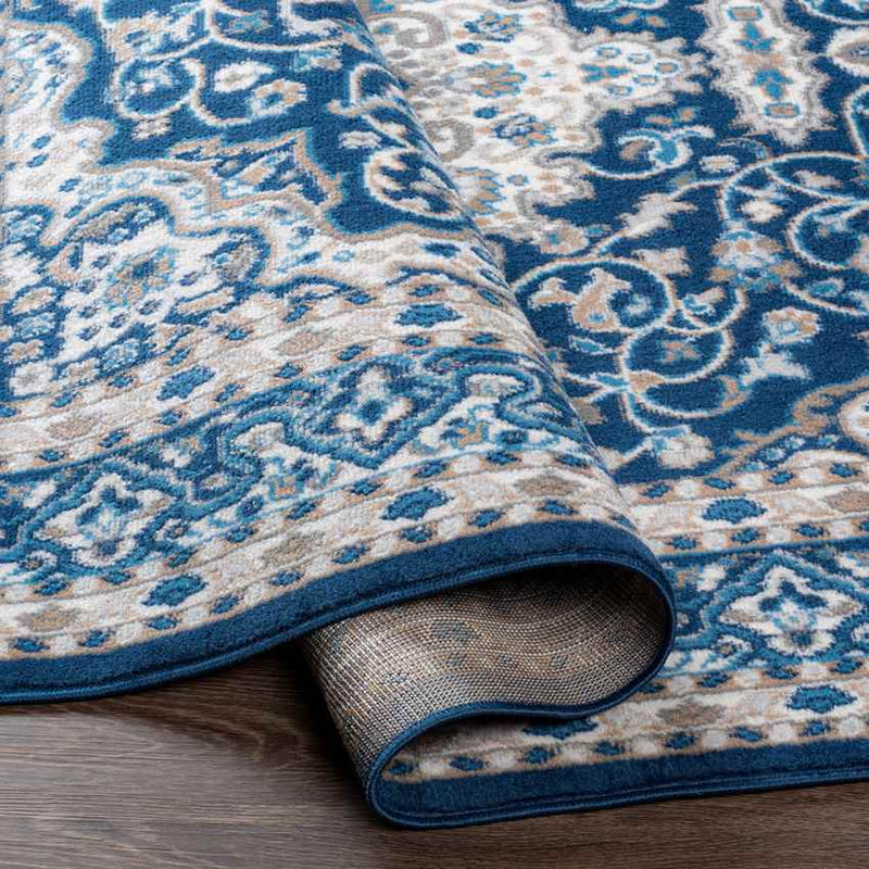 Belvert Traditional Navy Area Rug