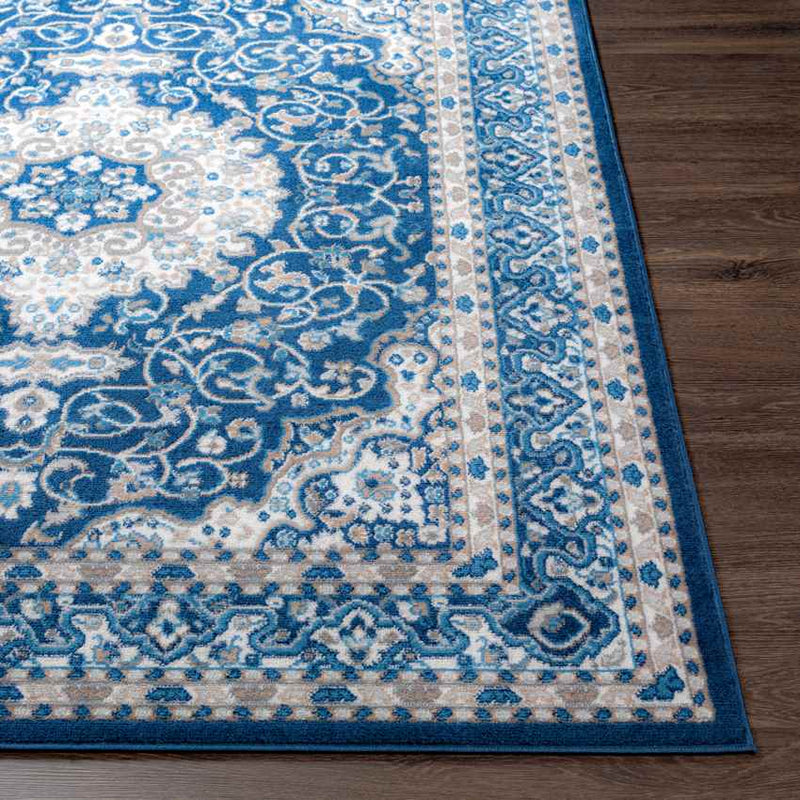 Belvert Traditional Navy Area Rug