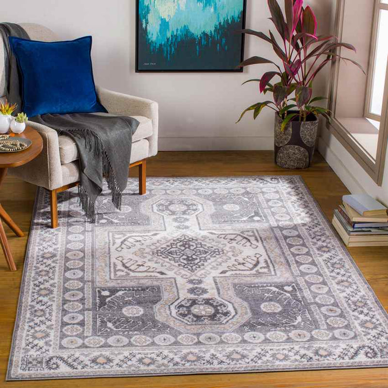 Beukelaar Traditional Grey Area Rug