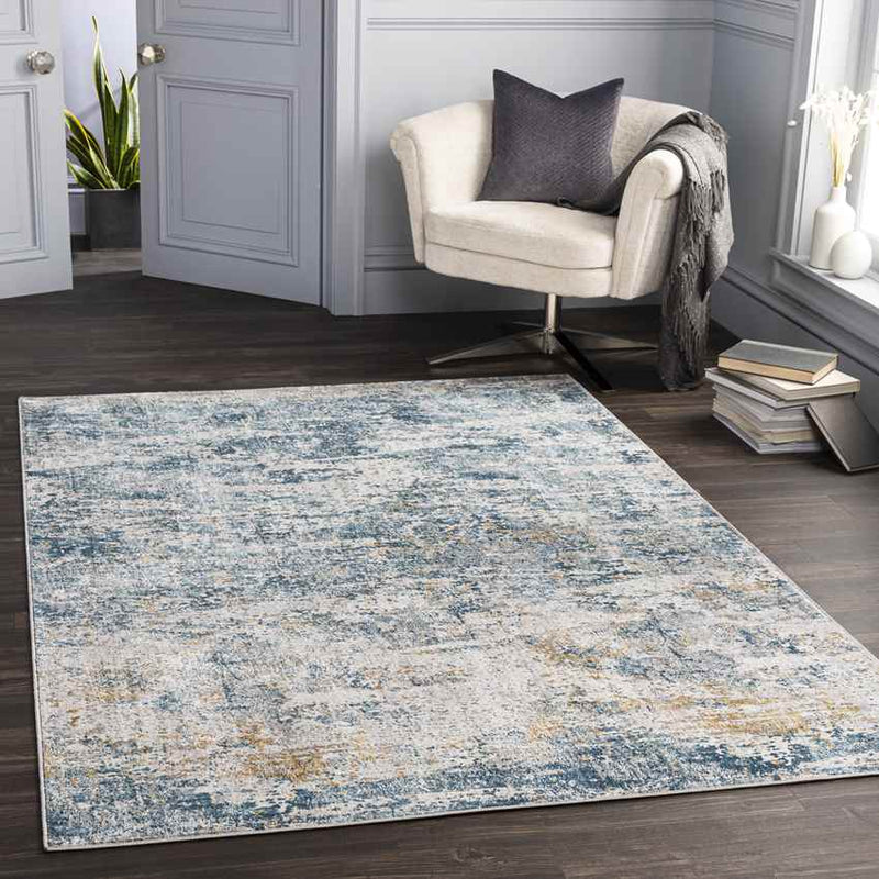 Elde Modern Aqua Area Rug