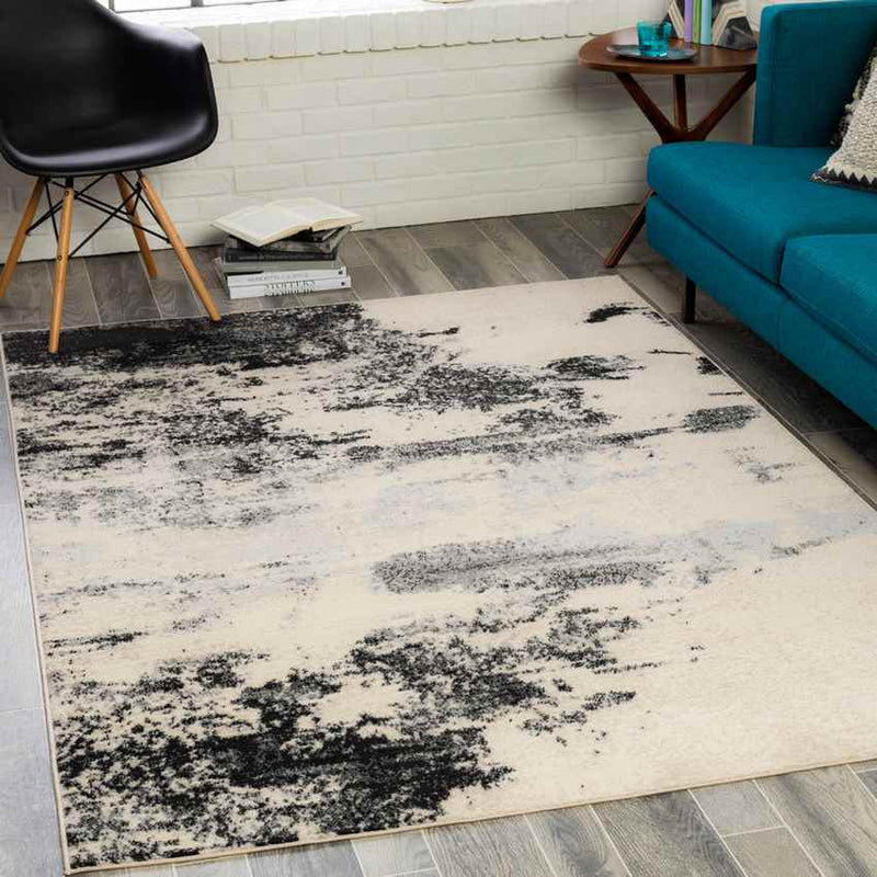 Erp Modern Black Area Rug