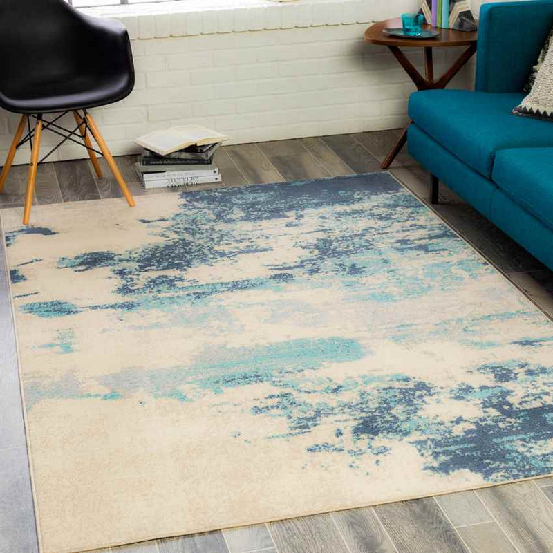 Erp Modern Navy Area Rug