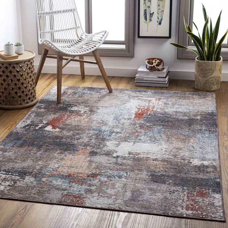 Gijzel Modern Dark Brown Area Rug