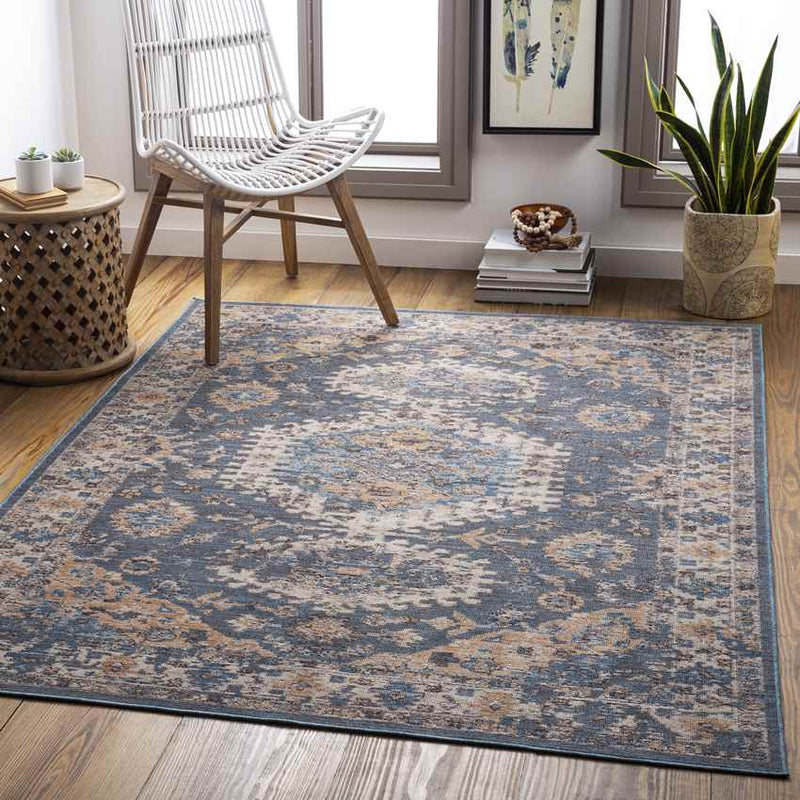 Graspeel Traditional Navy Area Rug