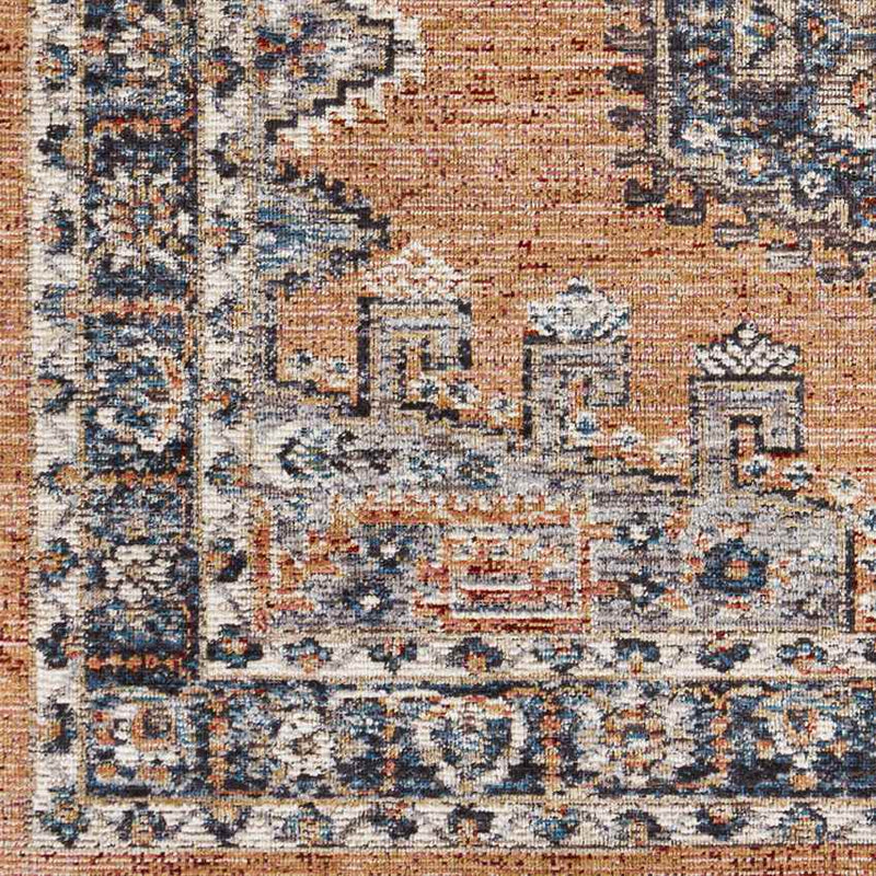 Grave Traditional Rust Area Rug