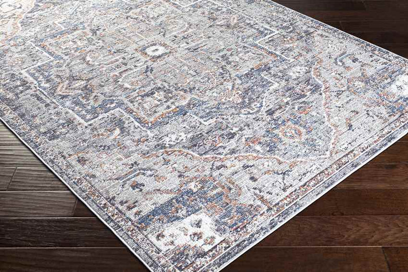 Grotel Traditional Charcoal Area Rug