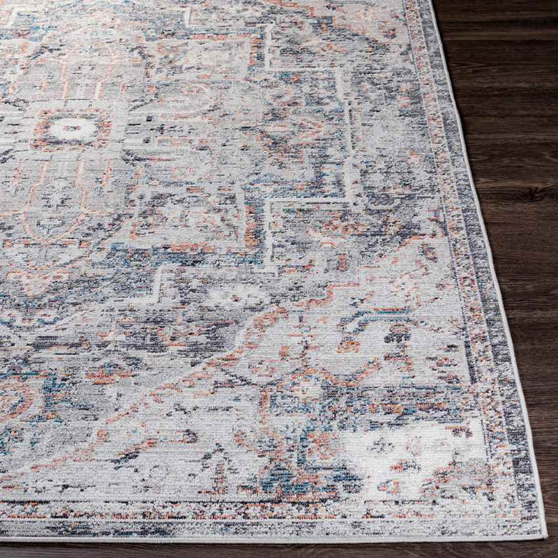 Grotel Traditional Charcoal Area Rug