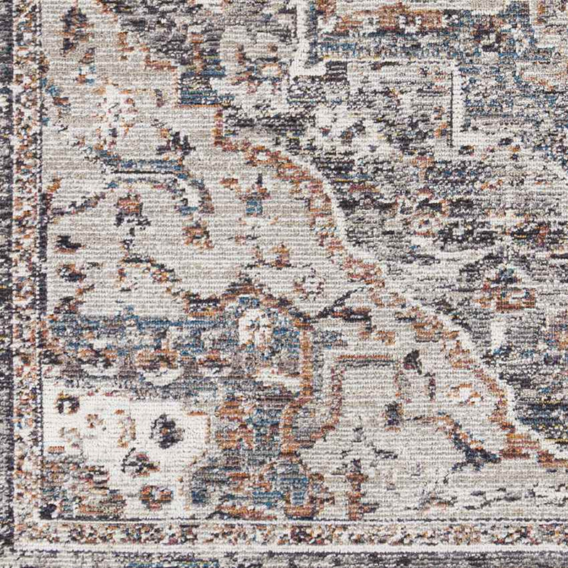 Grotel Traditional Charcoal Area Rug