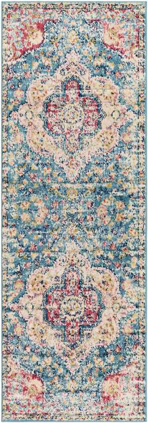 Lola Traditional Sky Blue Area Rug