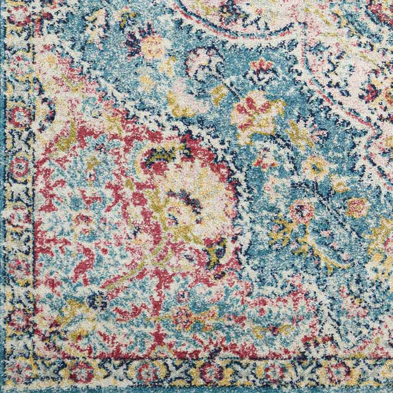 Lola Traditional Sky Blue Area Rug