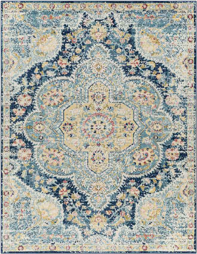 Lola Traditional Navy Area Rug