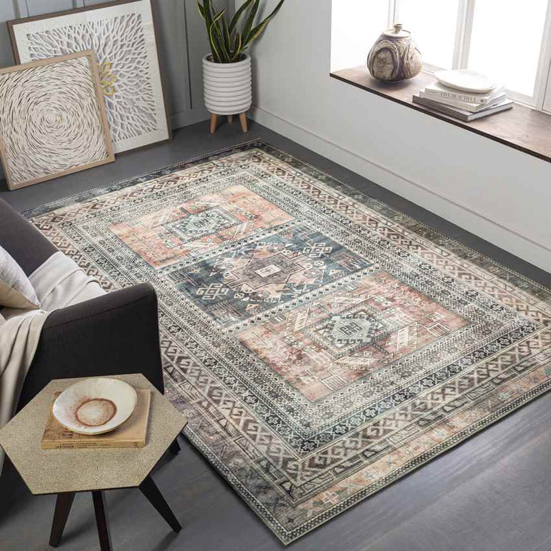 Heerle Traditional Beige Area Rug