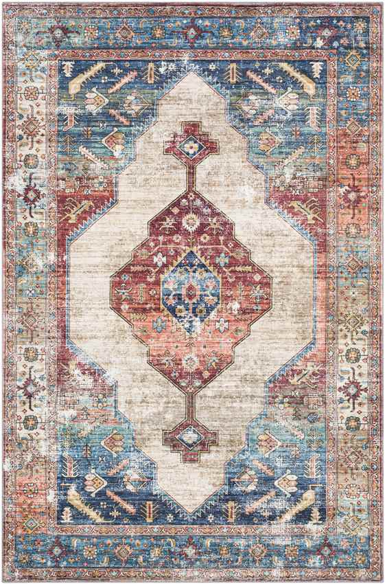 Heesch Traditional Navy Area Rug