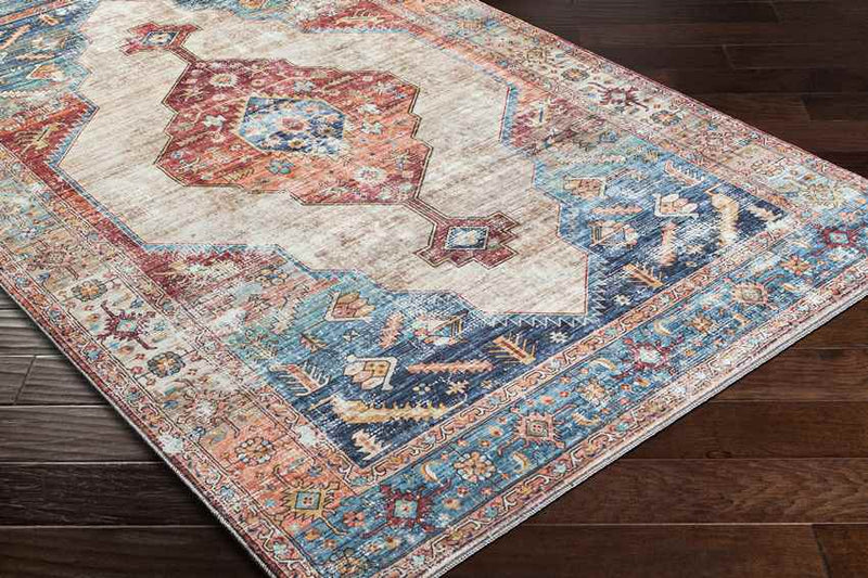 Heesch Traditional Navy Area Rug