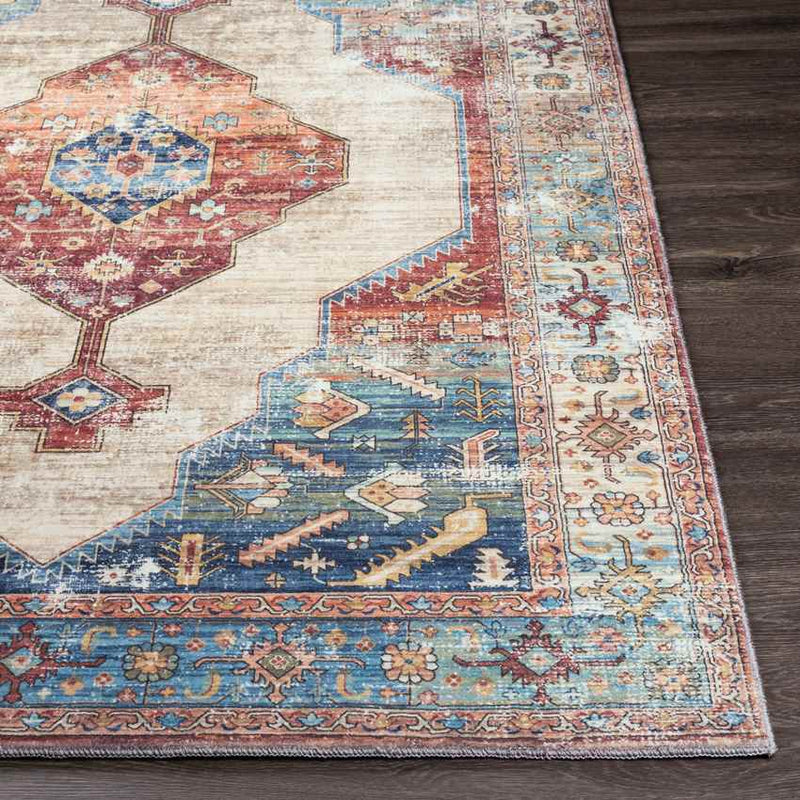 Heesch Traditional Navy Area Rug