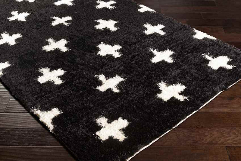 Kapeleind Modern Black Area Rug