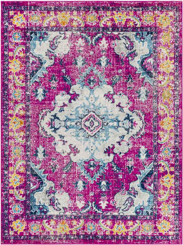 Kreijl Traditional Bright Pink Area Rug