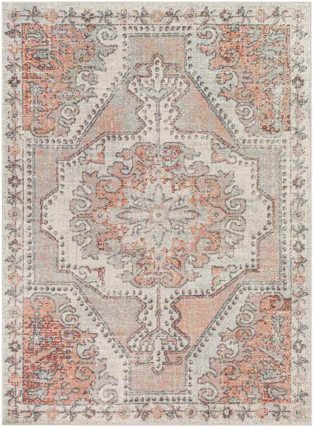 Kuivezand Traditional Orange Clay Area Rug