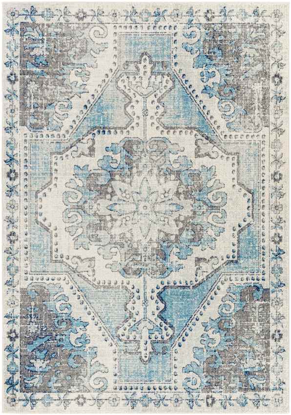 Kuivezand Traditional Teal Area Rug