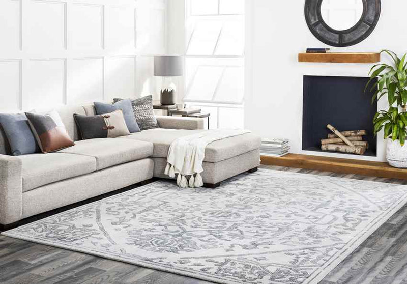 Lamperen Traditional Charcoal Area Rug