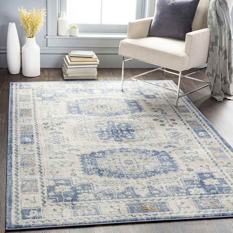 Landorp Traditional Denim Area Rug