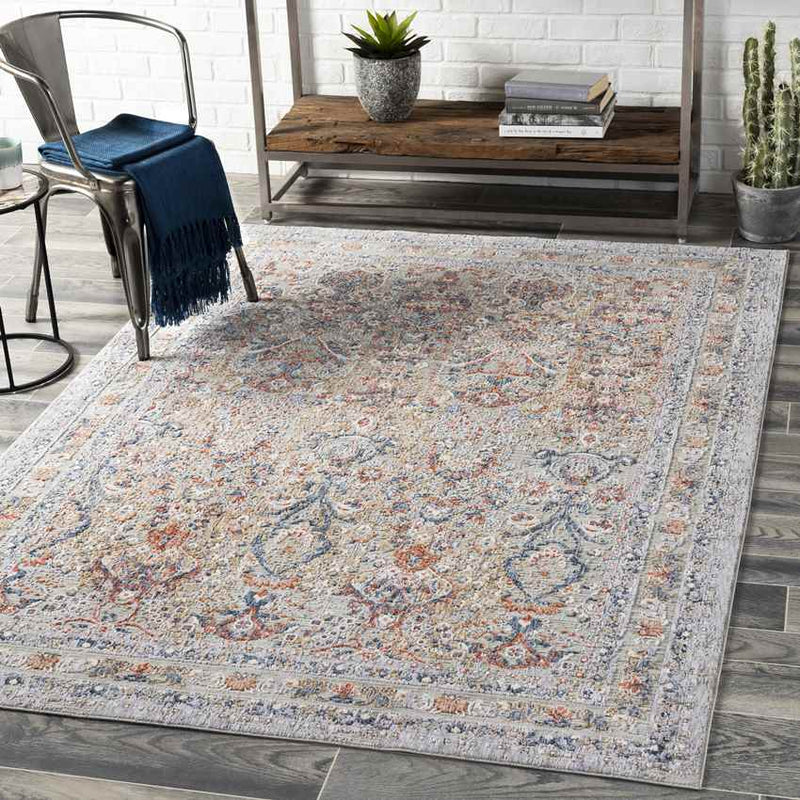 Liempde Traditional Brick Red Area Rug