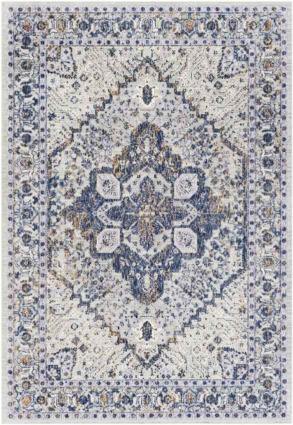 Lieseind Traditional Dark Blue Area Rug