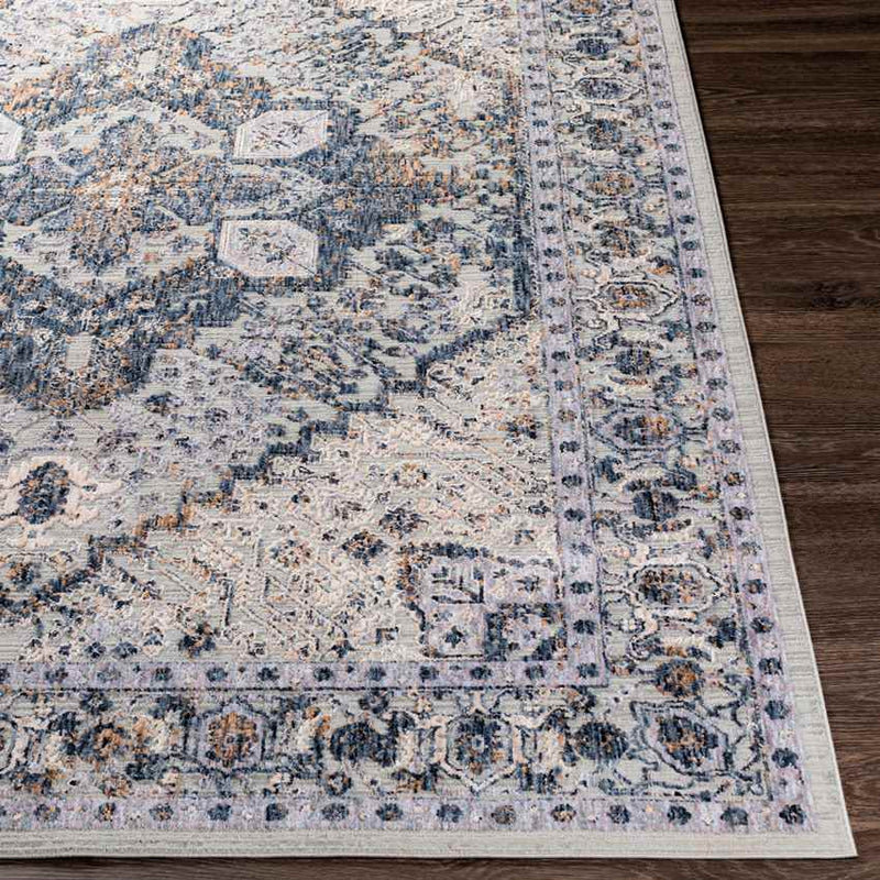 Lieseind Traditional Dark Blue Area Rug