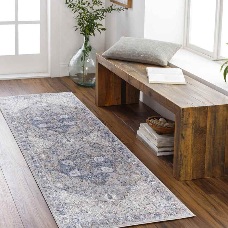 Lieseind Traditional Dark Blue Area Rug