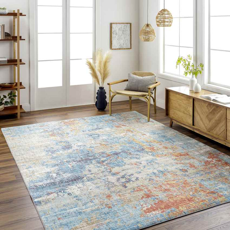 Lithoijen Modern Teal Area Rug