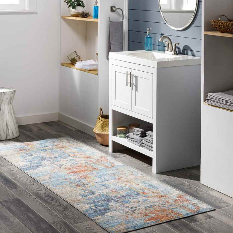 Lithoijen Modern Teal Area Rug