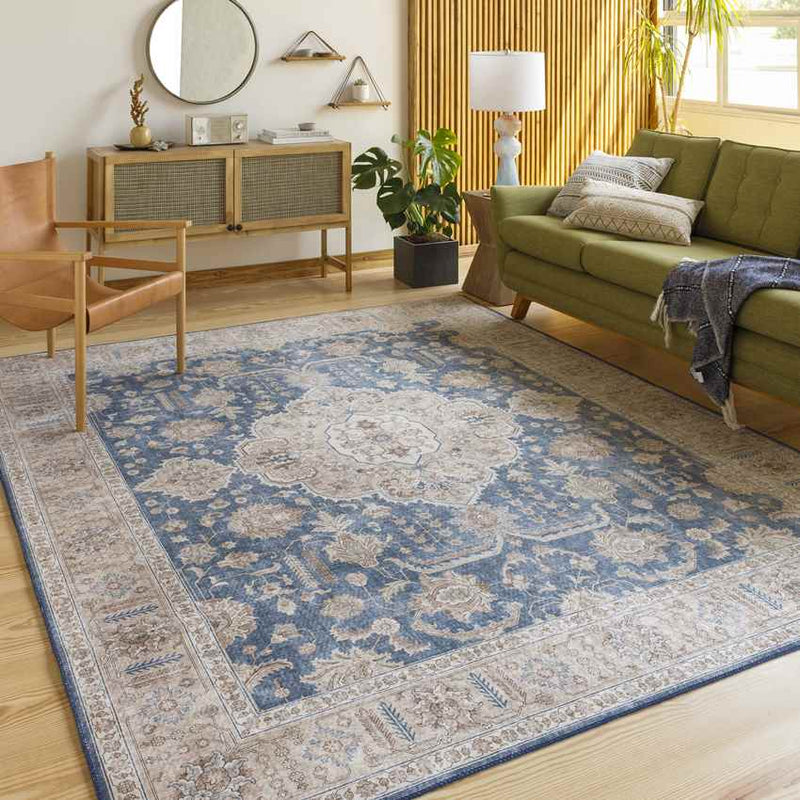 Loeswijk Traditional Blue Area Rug