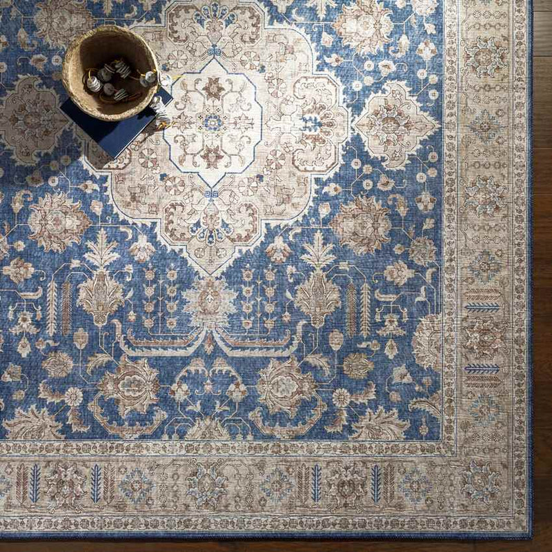 Loeswijk Traditional Blue Area Rug