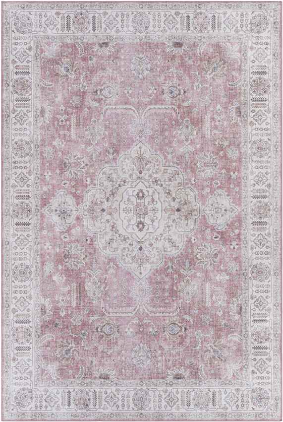 Loeswijk Traditional Pale Pink Area Rug