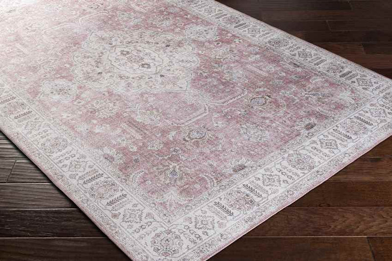 Loeswijk Traditional Pale Pink Area Rug