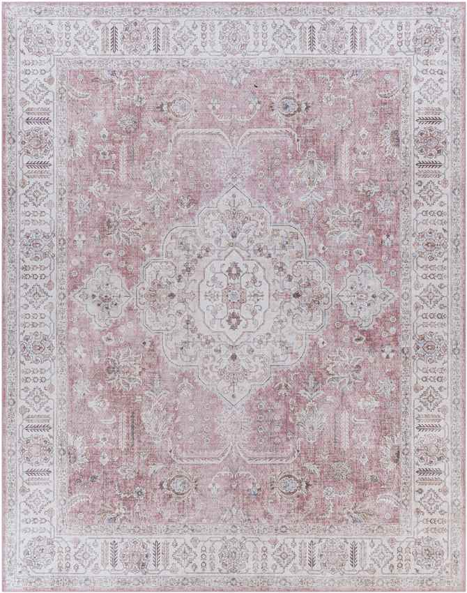 Loeswijk Traditional Pale Pink Area Rug